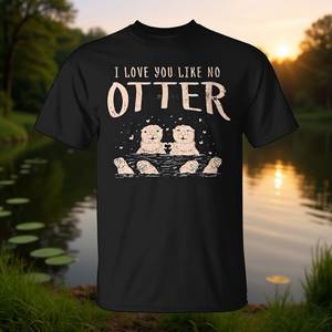 Camiseta Love You Like No Otter, regalo de aniversario para parejas, amistad, dulce regalo para parejas - Product Image 3