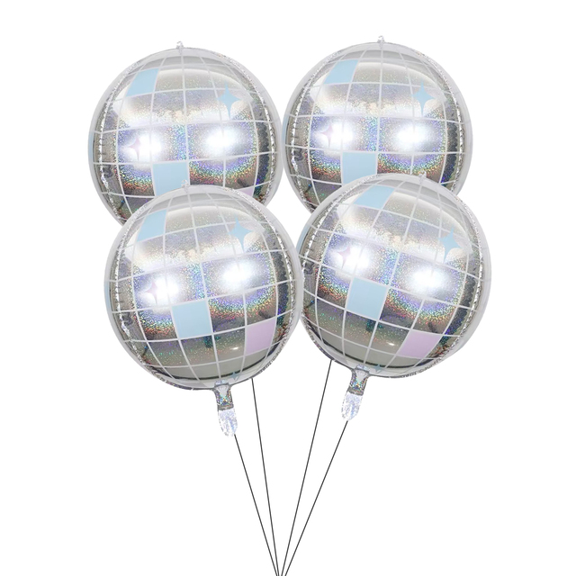 22inch Laser 4D Disco Ball Balloons Last Disco Bachelorette Party Decoration 4D Globos for Wedding Birthday Party Decoration