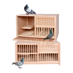 Jaula Moderna <span class=keywords><strong>de</strong></span> Madera Anti-Interferencias para Animales, Nido con Botones para Cría <span class=keywords><strong>de</strong></span> Palomas, Casa para Gatos, Conejera para Cobayas, Interior y Exterior - Product Image 5