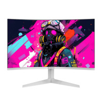 Monitor LCD Desktop Lengkung 24 Inch Berkualitas Baik, Kompatibel 1K FHD, Resolusi 1920*1080, Rasio Kontras 3000:1, Monitor Kantor