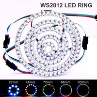 Bande lumineuse annulaire pleine couleur WS2812B 5050 avec circuit intégré, contrôle individuel par point, panneau circulaire Angel Eye, bande LED rigide IP20