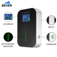 BESEN OEM ODM EV Chargeur 7kW 22kW 16-32A Type1/2 APP OCPP Ethernet LCD Écran Voiture Électrique Stations de Recharge Murales