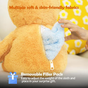 B033 perezoso de peluche ponderado 4,5 libras necesidades sensoriales ideales autismo ansiedad comodidad relajación ambos niños adultos ASTM <span class=keywords><strong>abrazo</strong></span> hombre - Product Image 3