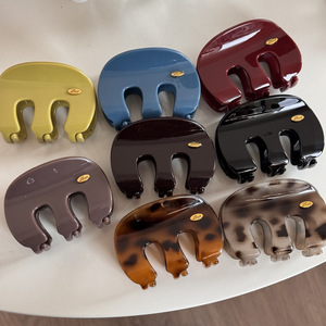 Fabriek Groothandel Koreaanse Stijl Smart Hart Haarspeld Kort Haar Effen Kleur Haai Clip Half Gebonden Paardenstaart Unisex Plastic Acetaat - Product Image 6