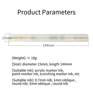 Bán Sỉ Bút Đánh Dấu Rỗng Trong Suốt Có Thể Nạp Lại Bút Đánh Dấu Rỗng Hai Đầu Bút Đánh Dấu Sơn Rỗng - Product Image 2