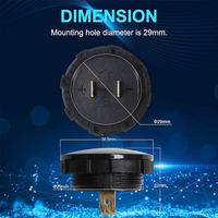 Pantalla Digital DC 12V voltímetro impermeable panel redondo medidor de batería para ATV UTV camión barco marino venta