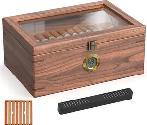 Cedar Wood Cigar Humidifier Cigar Box With Divider Cedar Wood Storage Box Cigar Humidifier Accessory Kit