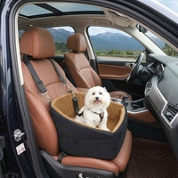 Rehausseur de siège auto pour animaux de compagnie, capacité jusqu'à 30 lb, design matelassé diamant pour sièges avant et arrière de voiture/SUV/pick-up