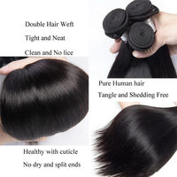 Extensions de cheveux humains vierges Remy de couleur naturelle noire droite bon marché en gros Importations chinoises Lots pour femmes noires