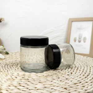 Bocaux en verre blanc noir résistant aux enfants avec couvercles CR anti-odeur vente en gros - Product Image 1
