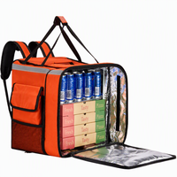 Sac isotherme personnalisé avec logo, sac de livraison de nourriture, sac de livraison de pizza isotherme commercial imperméable avec séparateur