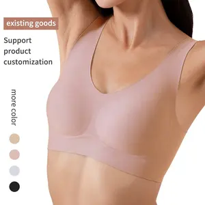 Women Sexy Clothing Rimless Bralette Push Up Sticky Bra Vest