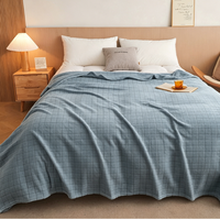 Couverture douce, légère, en peluche, confortable et luxueuse, couverture à carreaux, couvertures pour l'hiver