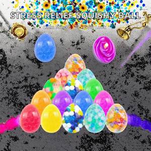 Anti-Stress Sticky <b>Balls</b> Fidget <b>Squeeze</b> Squishy Sensory <b>Balls</b> Rainbow Rubber Stress Relief Toy for Kids & Adults - Product Image 3