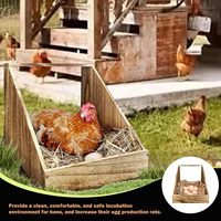 Nichoir à poules en bois à compartiment unique, ventilé et confortable, pour poulailler extérieur