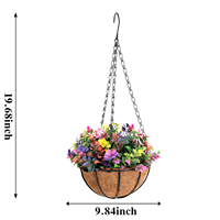 RUOPEI Source Factory Fleurs artificielles suspendues en chaîne de fleurs de coco faites à la main, résistantes à la décoloration, plantes en panier HL-64
