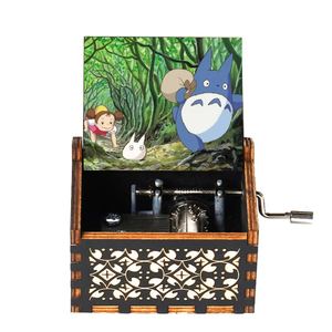 صندوق هدايا خشبي مجعد يدويًا مفعمة بالحيوية مرسومة بطلاء رائع أنيمي حرف يدوية أنيقة للهدايا والحلي - Product Image 4