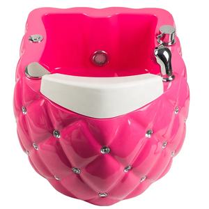 Nouveau design rose en fibre de verre SPA pédicure évier pédicure chaise pédicure bol <span class=keywords><strong>pompe</strong></span> à jet pour spa lavage des pieds en rose - Product Image 1