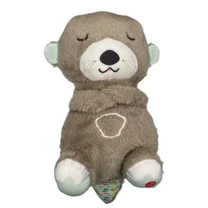 Hot sell factory wholesale breathing otter doll toys to calm the baby to sleep