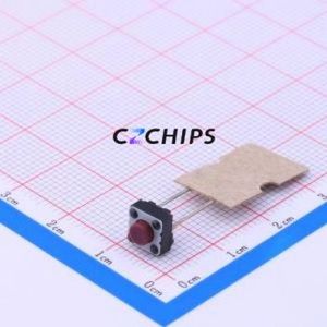 EVQ22705R Tactile Switch Through hole Component (THT),6x6mm Switch Single Pole Single Throw Round Button 2.6N Through Hole - Product Image 1