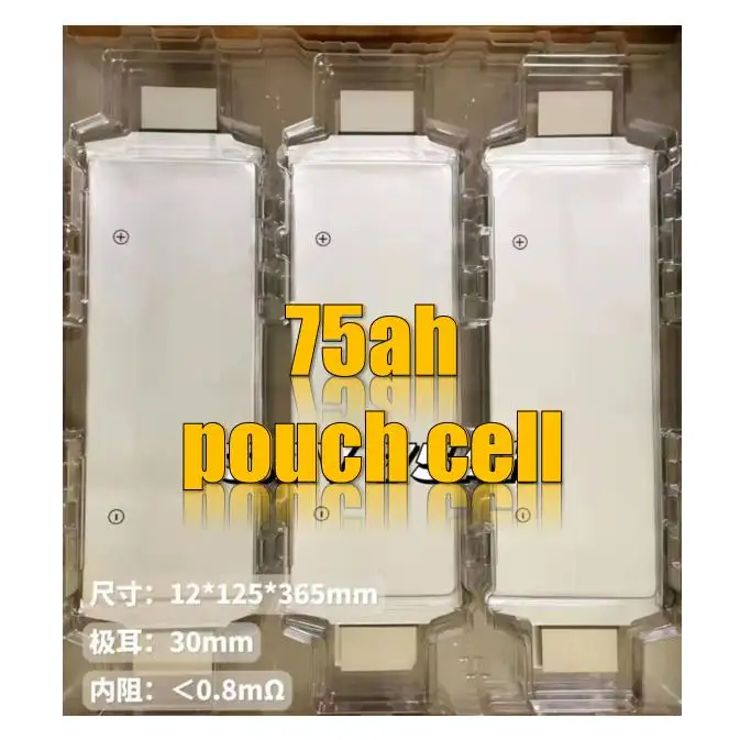 Nouvelle pochette Ncm 3.7V 75ah 70ah haute capacité Lithium Ion polymère cellule de batterie personnalisée 3.7V 80ah