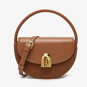 Sac à bandoulière en cuir véritable pour femme, nouvelle collection 2025, haut de gamme, tendance, pour le quotidien, avec une seule sangle et doublure en polyester - Product Image 1