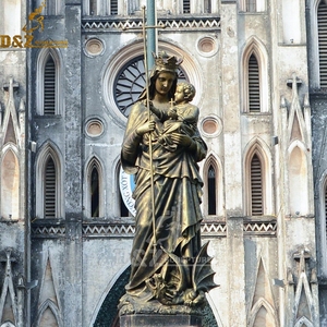 Brasile grande vergine Mama Mary statua all'aperto a grandezza naturale Saint Mother Mary e Jesus statua in bronzo scultura per la vendita - Product Image 5