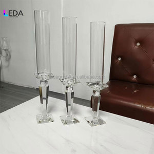 Portavelas de Vidrio Individual de Alta Calidad para Bodas, San Valentín, Fiestas, Decoración de Mesa, Candelabro para Velas Cónicas - Product Image 2
