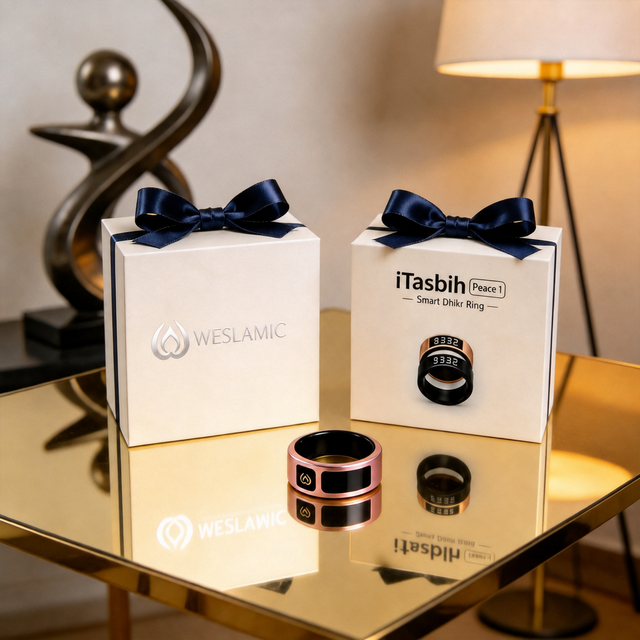 Premium Tasbih Counter WESLAMIC ITasbih Peace 1 Rechargeable Muslim Smart Zikr Ring with Gift Case Replace Misbahah