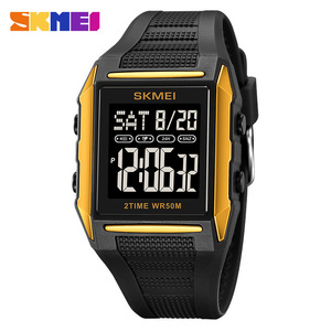 Skmei Digital Watch Men <b>Outdoor</b> Electronic Watch 50M Water Resistant Tpu Strap Multifunctional Alarm <b>Timer</b> Sport Watch - Product Image 5