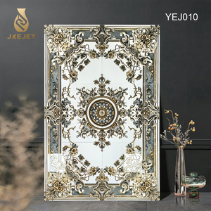 Baldosas de Porcelana para Alfombras, Acabado Pulido, Diseño 3D con Detalles Dorados, Venta Directa de Fábrica, Precios al por Mayor, Personalización Disponible - Product Image 2