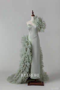 Jusere-<span class=keywords><strong>Vestidos</strong></span> de Noche de menta <span class=keywords><strong>para</strong></span> mujer, Falda recta de diseño único, vestido Formal de invitados de <span class=keywords><strong>boda</strong></span>, <span class=keywords><strong>2022</strong></span> - Product Image 4