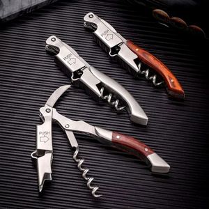 Personalized Wooden Handle Corkscrew Set with Foil Cutter for Special Events - Product Image 4