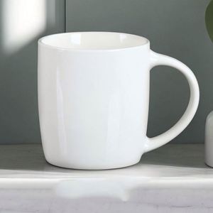 Mug moderne en céramique de couleur unie avec poignée, grande capacité, tasse à lait - Product Image 4