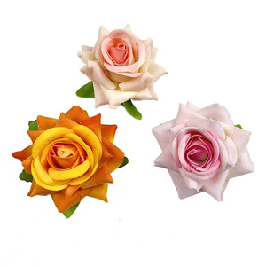 Mini-tête de rose en velours, diamètre 6-7 cm, fleur artificielle pour mariage, décoration intérieure, accessoires de photographie, matériel pour corsage - Product Image 5
