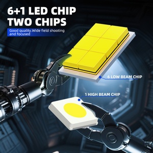 Faros Delanteros Bi-LED Sanvi Super Bright S18, Súper Brillantes, 74w, 14000lux, con Doble Reflector - Product Image 3