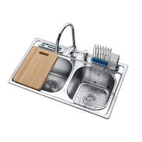 K-EBR12050 évier de cuisine composite/évier installer/double évier de cuisine avec égouttoir