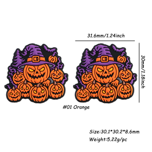 Nhà máy tùy chỉnh Silicone hạt bán buôn mềm BPA free Silicone Halloween bí ngô Silicone tiêu cự hạt cho Bút Làm - Product Image 4