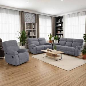 Juego de sofás reclinables para el hogar a precio mayorista, sofá de tela elástica con capitoné y esponja, ideal para apartamentos. - Product Image 6