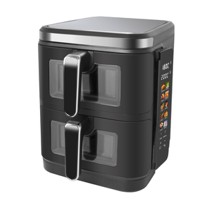 Grande 11L doppio Stack Smart Air Fryer 2 cassetti doppio cestello <span class=keywords><strong>friggitrice</strong></span> <span class=keywords><strong>ad</strong></span> <span class=keywords><strong>aria</strong></span> con schermo pieghevole colorato <span class=keywords><strong>XL</strong></span> 11L capacità con finestra - Product Image 4