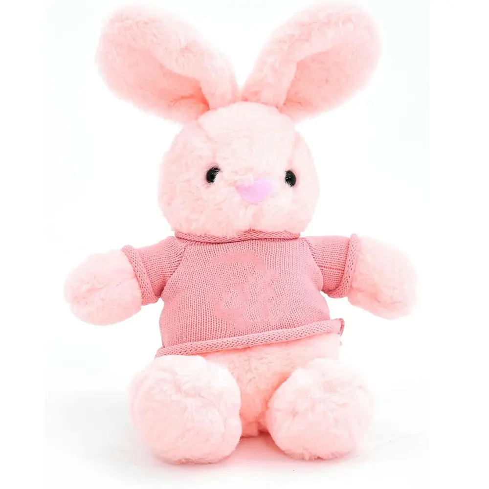 A714 Easter bunnies sang trọng Thú nhồi bông đồ chơi đáng yêu phù hợp với trang phục phối hợp Áo len khăn quàng cổ nhồi bông Bunny với quần áo