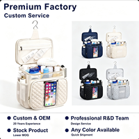Sac de Douche Portable Suspendu en Gros, Sac de Voyage Pliable Transparent pour Articles de Toilette, Grande Trousse de Toilette pour Femme, Sac de Douche Personnalisable avec Logo