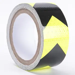 Custom Hazard Warning Marking Checkered PET Prismatic Stretch Luminous Reflective Poly Safety Tape 50m Roll