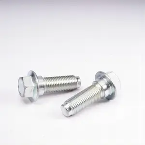 China Custom Carbon Steel Alloy Hex Flange Bolts White Hexagon Head Flange Bolts