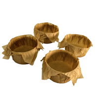 Plateau en papier déshuilé pour gâteau basque coloré en bois Spécifications multiples Gobelet en papier Gâteau 4 pouces 50pcs Plateau en papier basquette