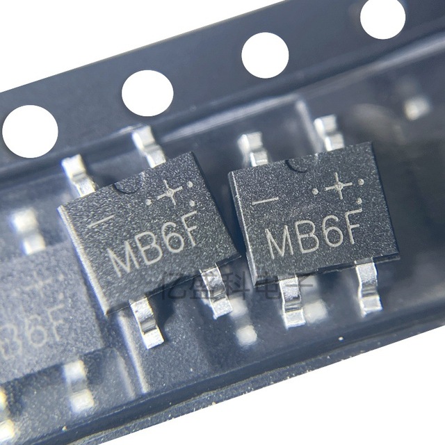 Mb6f Rectifier Bridge 600V 0.5A Sop4 Surface Mount Diode Pair Common Cathode