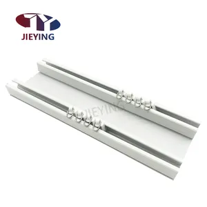 Jieying Duty Rail de rideau en aluminium blanc Rail de rideau à double plafond pour baies vitrées