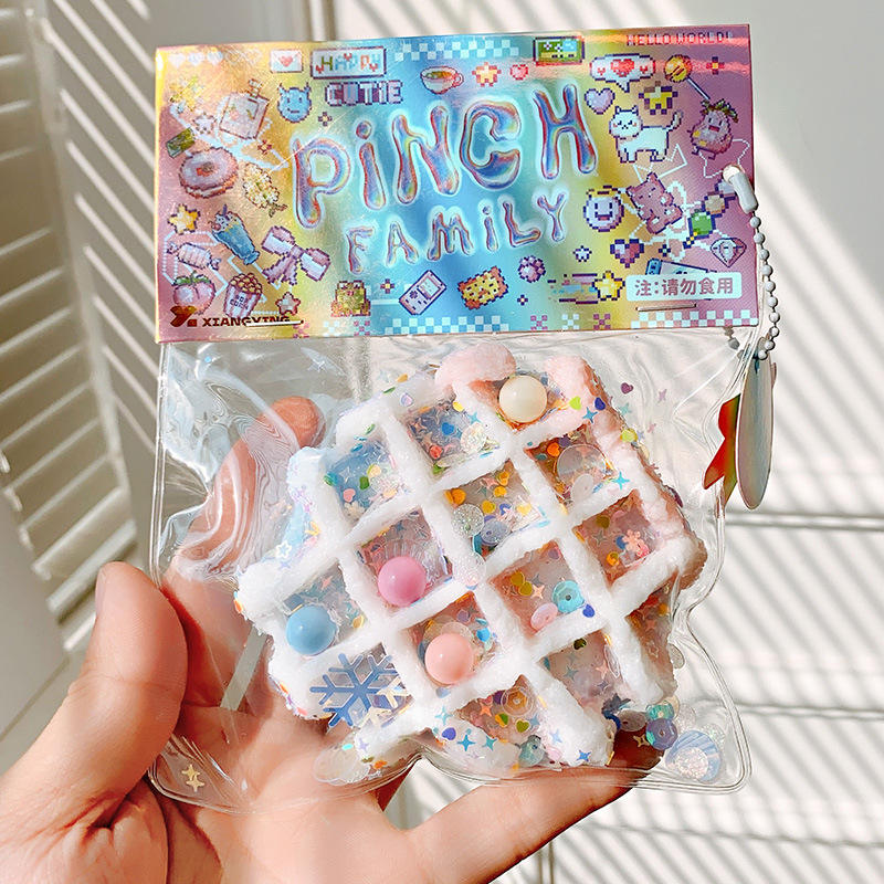 Gaufres bleu rose blanc