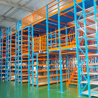 Plateforme de Mezzanine Métallique Depotfit pour Entrepôt, Étagères de Stockage en Acier avec Protection Anti-Corrosion, Plateforme de Mezzanine