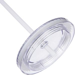 Bouteille d'eau transparente à double paroi réutilisable sans BPA Beeman en promotion, gobelets en plastique acrylique avec paille - Product Image 4